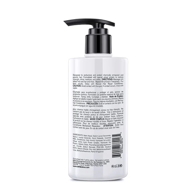 De Fabulous Reviver Hair Repair Shampoo (250ml)| Sulfate-Free, pH Balanced | Repairs Dry & Frizzy Hair | Nourishes, Strengthens & Restores Shine | For All Hair Types