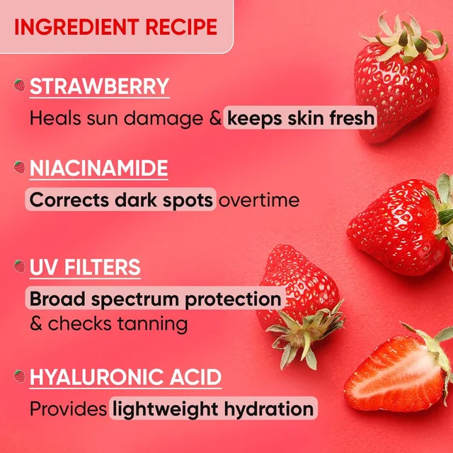 Dot & Key Caramel Strawberry Dew Tinted Sunscreen SPF 50+ PA++++ 50ml | Hydrating, Lightweight & Non-Greasy | Evens Skin Tone & Protects from UV Damage