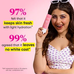 Dot & Key Watermelon Cooling Sunscreen SPF 50 PA++++ with Hyaluronic Acid | Superior UV Protection | Non-Greasy, Cooling Formula | UV , IR & Blue Light Protection | Lightweight | for Oily & Combination Skin | Non Oily Finish | 50g