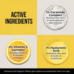 Dr. Sheth's Ceramide & Vitamin C Sunscreen 50g SPF 50+ PA++++ | Broad Spectrum UVA/UVB Protection | In-Vivo Tested | Lightweight | No White Cast | Tan Care