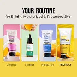 Dr. Sheth's Ceramide & Vitamin C Sunscreen 50g SPF 50+ PA++++ | Broad Spectrum UVA/UVB Protection | In-Vivo Tested | Lightweight | No White Cast | Tan Care