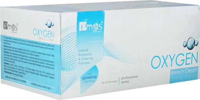 EMOS OxyGen Emos Oxygen Bleach Cream 250 g | Face & Body Brightening Bleach for Men & Women | Removes Tan, Dark Spots, Uneven Tone | All Skin Types | Instant Glow at Home