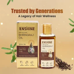 Enshine Bhringraj Hair Oil 60ml | Ayurvedic Hair Oil for Hair Fall & Dandruff Control | Strengthens Roots, Treats Itching & Scalp Folliculitis | Promotes Healthy Hair Growth