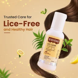 Enshine Lice Clear Shampoo 50ml with Neem & Tulsi for Head Lice Removal | Eliminates Lice, Nits & Eggs | Non-Toxic, Paraben & Sulfate-Free, Gentle Care