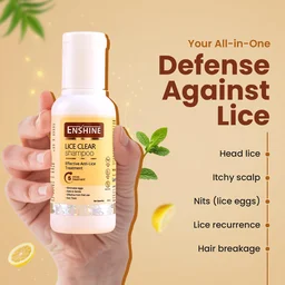 Enshine Lice Clear Shampoo 50ml with Neem & Tulsi for Head Lice Removal | Eliminates Lice, Nits & Eggs | Non-Toxic, Paraben & Sulfate-Free, Gentle Care