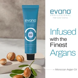 Evano Professional Creme Hair Colour Black 100g | Ammonia-Free Formula | 100% Grey Coverage in 10 Minutes | Long-Lasting Salon Quality Hair Color for Women & Men