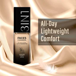 Faces Canada All Day Hydra Matte Liquid Foundation 30ml, Golden Beige 032 | 3-in-1 Foundation + Moisturizer + SPF 30 | Aloe Hydration, Vitamin C, 10Hr Long Wear Coverage