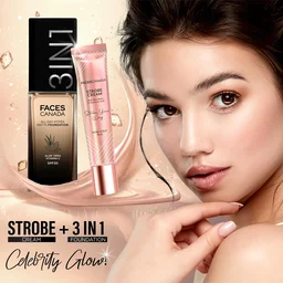 Faces Canada All Day Hydra Matte Liquid Foundation 30ml, Golden Beige 032 | 3-in-1 Foundation + Moisturizer + SPF 30 | Aloe Hydration, Vitamin C, 10Hr Long Wear Coverage