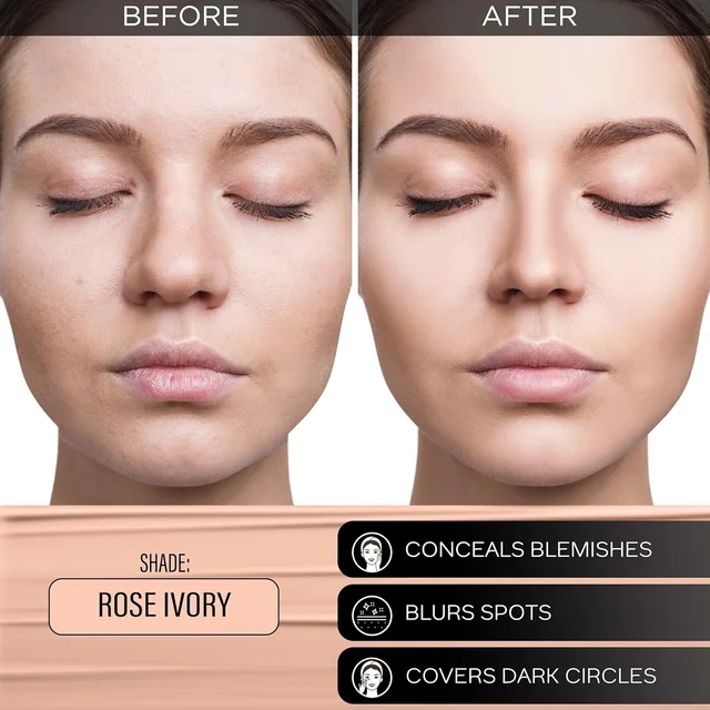 Faces Canada All Day Hydra Matte Liquid Foundation 30ml, Rose Ivory 011 | 3-in-1 Foundation + Moisturizer + SPF 30 | Aloe Hydration, Vitamin C, 10Hr Long Wear Coverage