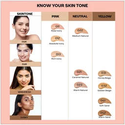 Faces Canada All Day Hydra Matte Liquid Foundation 30ml, Rose Ivory 011 | 3-in-1 Foundation + Moisturizer + SPF 30 | Aloe Hydration, Vitamin C, 10Hr Long Wear Coverage