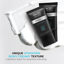 Faces Canada Dewy Primer 30g | Lightweight Hydrating Face Primer | Flawless Dewy Base | Blurs Imperfections | With Hyaluronic Acid, Vitamin C & E | No Alcohol & Parabens