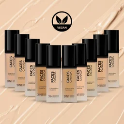 Faces Canada Flawless Matte Foundation Absolute Ivory 012 Shade 30ml | 3-in-1 Foundation, Moisturizer & Concealer | SPF 18 | 12Hr Hydration | HD Matte Coverage | Lightweight Anti-Ageing