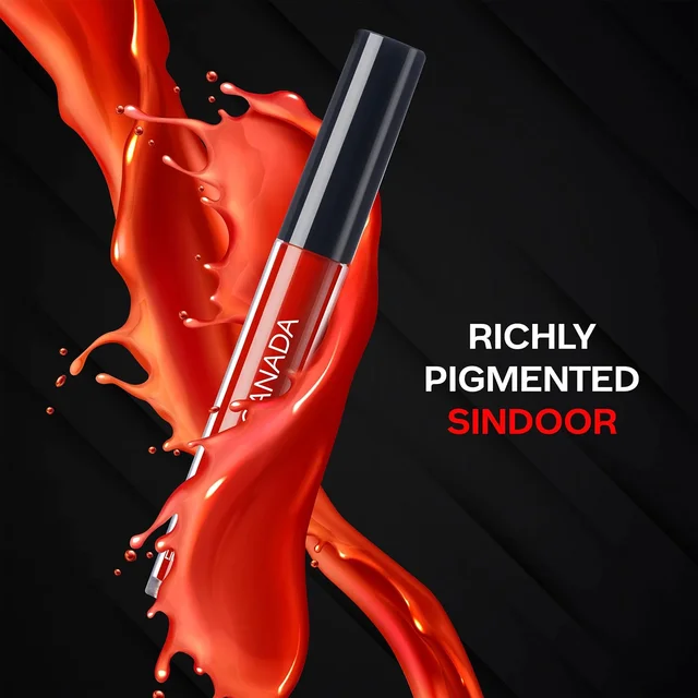 Faces Canada Liquid Red Sindoor 2.5ml | Highly Pigmented Rich Color | Quick Dry & Long Lasting | Velvet Matte Finish | Waterproof & Smudge-Proof