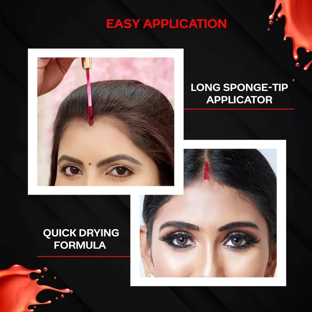 Faces Canada Liquid Red Sindoor 2.5ml | Highly Pigmented Rich Color | Quick Dry & Long Lasting | Velvet Matte Finish | Waterproof & Smudge-Proof