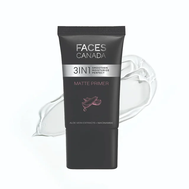Faces Canada Matte Primer 30g | Oil-Free Matte Finish | Lightweight Gel Face Primer | Smoothens & Moisturizes Skin | With Niacinamide, Hyaluronic Acid & Vitamins | No Alcohol & Parabens
