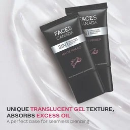 Faces Canada Matte Primer 30g | Oil-Free Matte Finish | Lightweight Gel Face Primer | Smoothens & Moisturizes Skin | With Niacinamide, Hyaluronic Acid & Vitamins | No Alcohol & Parabens