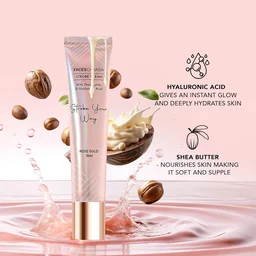 Faces Canada Strobe Cream 18ml Rose Gold | Primer + Highlighter + Moisturizer | With Shea Butter & Hyaluronic Acid | Intense Hydration | Radiant Dewy Glow