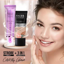 Faces Canada Strobe Cream 30ml Pink | Primer + Highlighter + Moisturizer | With Shea Butter & Hyaluronic Acid | Intense Hydration | Radiant Dewy Glow