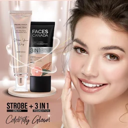 Faces Canada Strobe Cream 30ml Peach | Primer + Highlighter + Moisturizer | With Shea Butter & Hyaluronic Acid | Intense Hydration | Radiant Dewy Glow