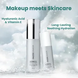 Faces Canada Ultime Pro Makeup Fixer 100ml | Long Lasting Makeup Setting Spray | Keeps Makeup Intact | Hydrates, Soothes & Refreshes Skin | Hyaluronic Acid & Vitamin E | Alcohol Free