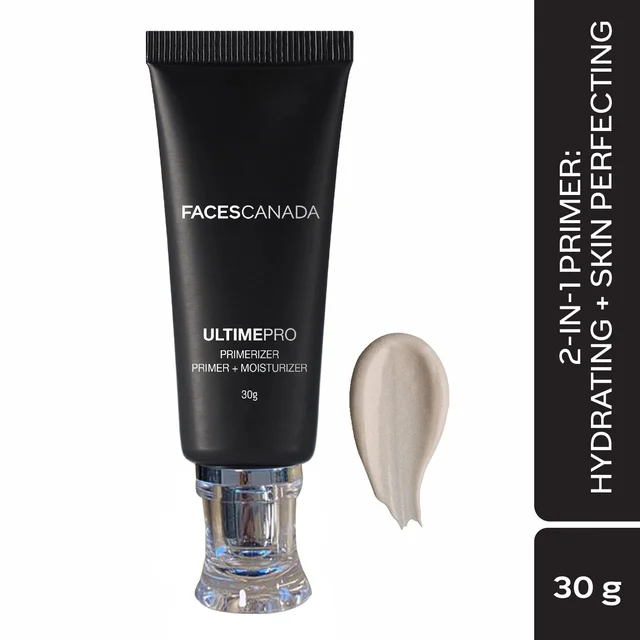 Faces Canada Ultime Pro Primerizer Primer + Moisturizer 30g | Skin Perfecting & Hydrating Face Primer | Minimizes Pores & Fine Lines | With Shea Butter & Vitamin E