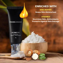 Faces Canada Ultime Pro Primerizer Primer + Moisturizer 30g | Skin Perfecting & Hydrating Face Primer | Minimizes Pores & Fine Lines | With Shea Butter & Vitamin E
