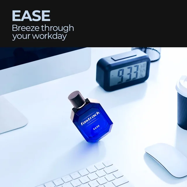 Fastrack Ease Eau de Parfum for Men 100ml | Fresh & Woody Fragrance|Grapefruit | Lavender & Amber | Long-Lasting & Premium Perfume |Casual & Formal Use