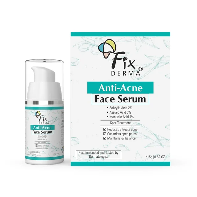 Fixderma 2% Salicylic Acid Serum 30g | With 5% Azelaic Acid & 4% Mandelic Acid | Anti-Acne & Spot Treatment | Controls Oil, Clears PoresFace Serum for Men & Women