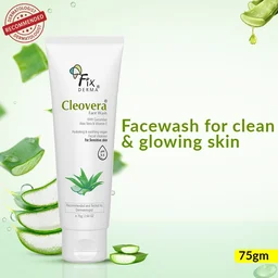 Fixderma Cleovera Aloe Vera Face Wash 75g | Gentle Face Cleanser with Aloe Vera & Vitamin E | Hydrates, Soothes & Nourishes SkinFor Dry Skin & All Skin Types | Men & Women