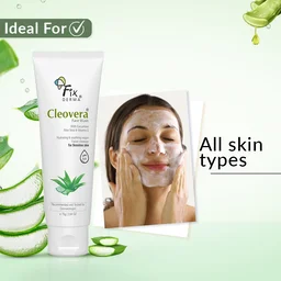 Fixderma Cleovera Aloe Vera Face Wash 75g | Gentle Face Cleanser with Aloe Vera & Vitamin E | Hydrates, Soothes & Nourishes SkinFor Dry Skin & All Skin Types | Men & Women