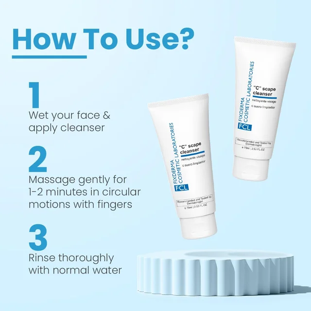Fixderma Cosmetics Laboratories Fixderma Cosmetic Laboratories C Scape Brightening Face Wash 75ml | VitaminFace Cleanser For Women | Exfoliates Dead Skin, Unclogs Pores, Improves Radiance, Reduces Fine Lines & Wrinkles