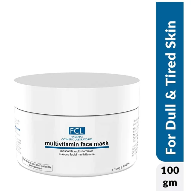 Fixderma Cosmetics Laboratories Fixderma Cosmetic LaboratoriesMultivitamin Face Mask 100gm | Enriched With Vitamins | Improves Skin Texture & Dullness | Nourishing Treatment Mask For Youthful Glowing Skin | Paraben & Sulphate Free