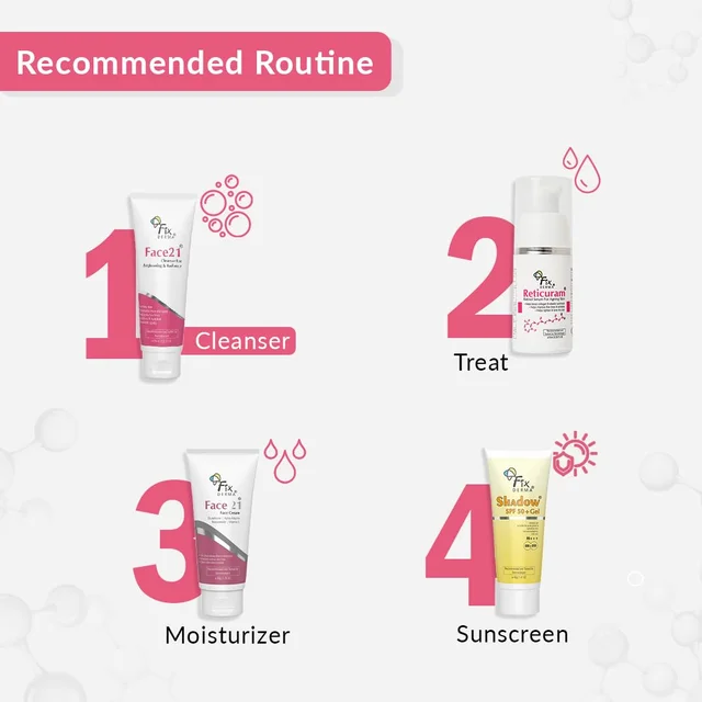 Fixderma Face21 Cleanser 75ml | Skin Brightening Cleanser | Removes Dead Cells, Pigmentation, Fine Lines & Wrinkles | Evens Skin Tone | Exfoliating Face Cleanser for Men & Women