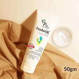 Fixderma Foobetik Foot Cream 50gFoot Care Cream for Diabetic Feet | Repairs Dry, Cracked Heels & Calloused Skin | Moisturizes, Softens & Soothes Dry Rough Feet | Paraben Free