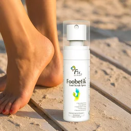 Fixderma Foobetik Foot Scrub Spray 50ml | 30 Sec Foot Facial Spray with Lactic Acid | Removes Dead Skin & Callus | Heel Softening Instant Smooth Feet SprayFoot Care for Men & Women