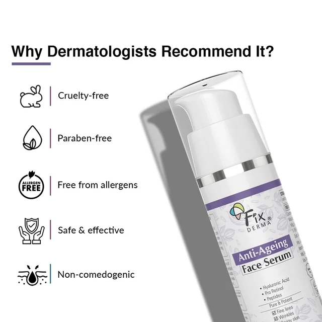 Fixderma Hyaluronic Acid Serum 30g with Pro Retinol | Anti Ageing Face Serum for Fine Lines & Wrinkles | Deep HydrationFirming | Suitable for All Skin Types