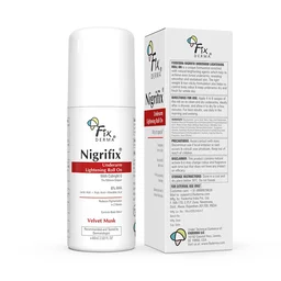 Fixderma Nigrifix Underarm Velvet Musk Roll On 60ml with 6% AHA, Lactic Acid, 1% Mandelic Acid & Kojic Acid | Brightens, Exfoliates & Smoothens Dark Underarms | Sensitive Skin Safe