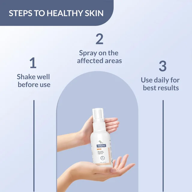 Fixderma Salyzap 2% Salicylic Acid Body Acne Spray For Men & Women 50ml | Targets Back, Shoulder, Neck & Chest Acne | Controls Breakouts, Clears Clogged Pores & Improves Texture