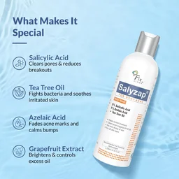 Fixderma Salyzap 2% Salicylic Acid Body Acne Spray For Men & Women 200ml | Targets Back, Shoulder, Neck & Chest Acne | Controls Breakouts, Clears Clogged Pores & Improves Texture