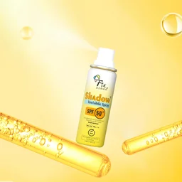 Fixderma Shadow SPF 50+ PA+++ Invisible Spray Sunscreen 50ml| Ultra Lightweight Transparent Fluid Spray | Broad Spectrum UVA & UVB Protection | Water Resistant Body Sunscreen
