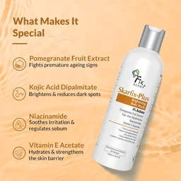 Fixderma Skarfix Plus Brightening Body Wash 200ml with 4% Actives (Kojic Acid, Niacinamide & Vitamin E) | Brightening Shower Gel for Hyperpigmentation, Acne Marks & Uneven Skin Tone