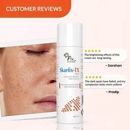 Fixderma Skarfix-TX Pigment Correcting Face Cream 30gm for Men & Women with Tranexamic Acid + 2% Kojic Acid + 1% Arbutin | Pigmentation, Dark Spots, Uneven Skin Tone Cream