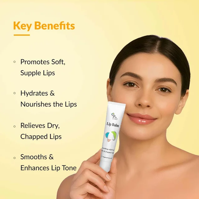 Fixderma Vitamin C & E Lip Balm 15ml for Men & Women | Pigmented & Dry Lips | Softening, Deep Hydration & Nourishment | Brightens Dark Lips & Evens Lip Tone