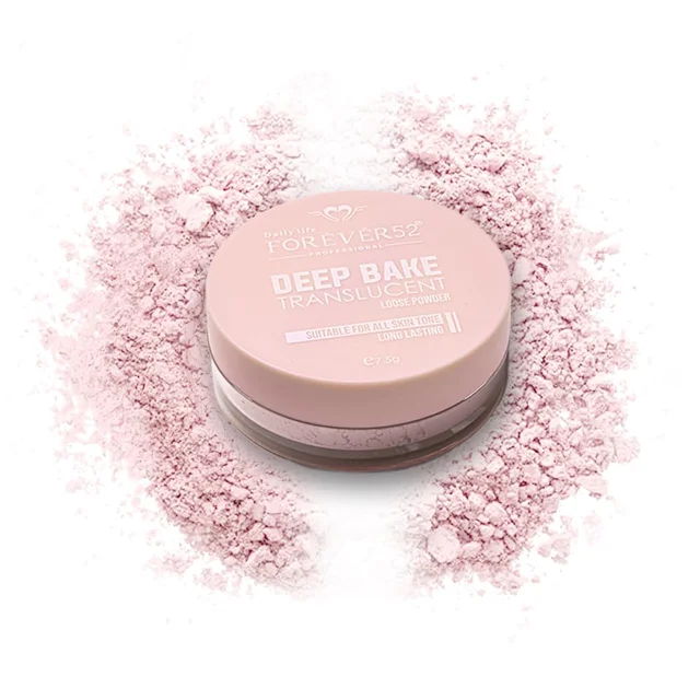 Forever52 Forever 52 Daily Life Deep Bake Translucent Matte Loose Powder | For All Skin Type | Lightweight | Flawless Complexion | Neutralizes Undertones | Cherry Blossom - 007 (7.5g)