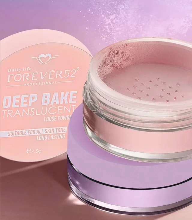 Forever52 Forever 52 Daily Life Deep Bake Translucent Matte Loose Powder | For All Skin Type | Lightweight | Flawless Complexion | Neutralizes Undertones | Cherry Blossom - 007 (7.5g)