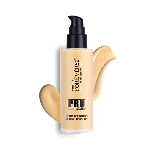 Forever 52 Daily Life Pro Artist Ultra Definition Liquid Foundation , 60ml | Full Coverage Matte Foundation | Waterproof | Lightweight | Long Lasting | High Pigment | Honey-07