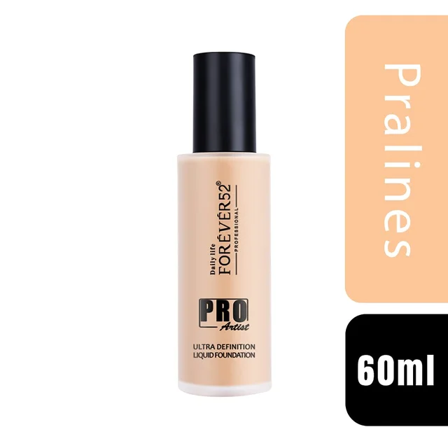 Forever52 Forever 52 Daily Life Pro Artist Ultra Definition Liquid Foundation , 60ml | Lightweight, Buildable Coverage for Flawless Skin | Waterproof | Long Lasting | Pralines-05