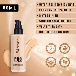 Forever52 Forever 52 Daily Life Pro Artist Ultra Definition Liquid Foundation , 60ml | Lightweight, Buildable Coverage for Flawless Skin | Waterproof | Long Lasting | Pralines-05