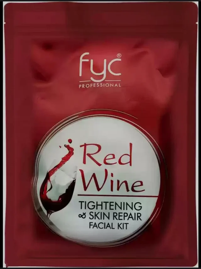 Fyc FYC Red Wine Tightening & Skin Repair Facial Kit | 6-Step Skincare | Lifting, Firming & Hydrating | Enriched with Red Wine Extracts for Youthful Glow