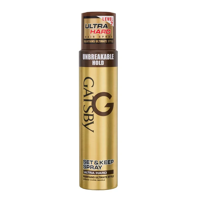 Gatsby Set & Keep Ultra Hard Hair Spray 250ml | Strong Hold, Non-Sticky Finish, and Long-Lasting Control for Any Look